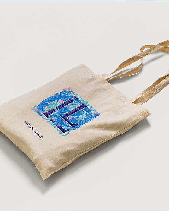 TOTEBAG AZUL MACEDO CANNATÀ X LIVRARIA LELLO